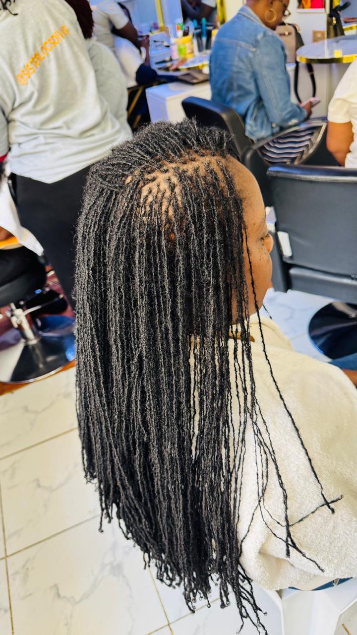 Long Sisterlocks before styling